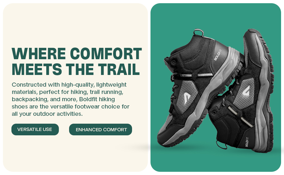 Boldfit Men's Trekking and Hiking Shoes